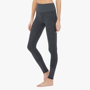 Alo High-Waist Alosoft Lounge Legging Dark Heather Gray Womens Ribbed Waist Sz S